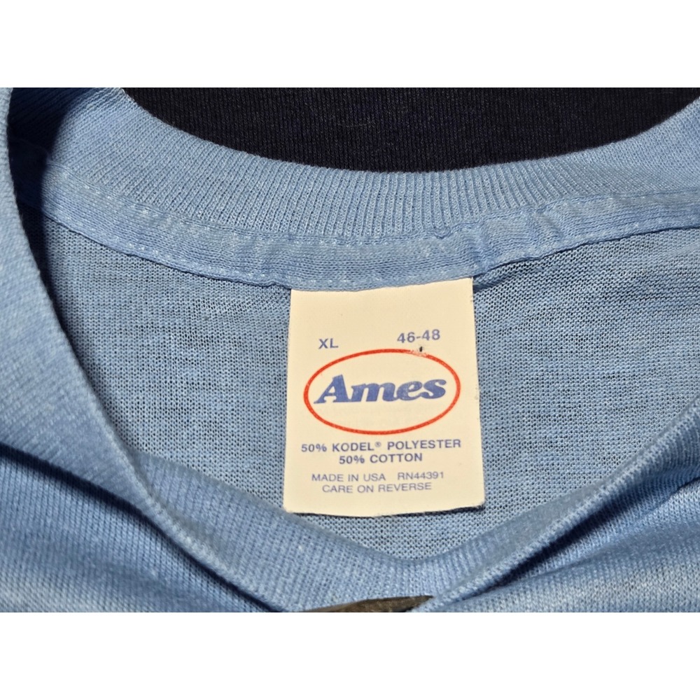 Vintage Ames Pocket T-Shirt Set (2 Shirts, Blue + Navy, M, USA Made)‎ - Picture 3 of 6